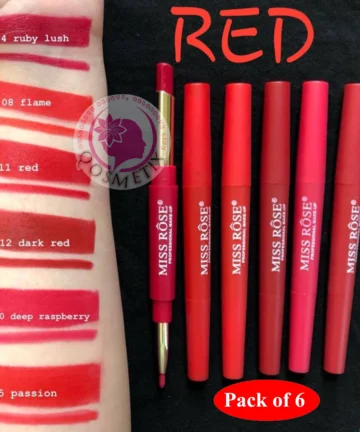 Miss Rose 2 In 1 Lipstick & Lipliner (red edition)