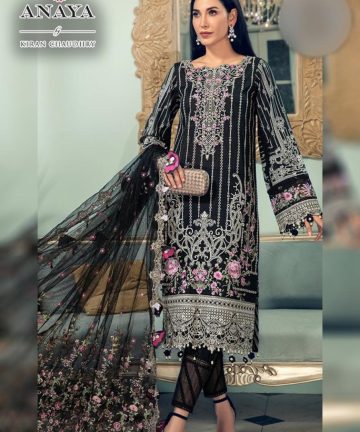 Anaya Embroidered Chikankari Lawn Collection 2021- Blac