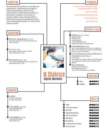 Minimal Design Infographic Resume [AI]