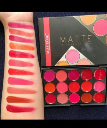 Miss Rose: 15 color matte lip cream